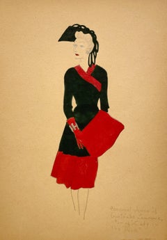 A Stylish Vintage 1940s Fashion Study, "Personal Choice of Gertrude Lawrence"