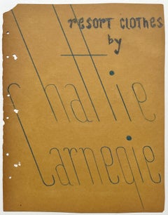 Un elegante estudio de moda femenina vintage de los años 40, diseño de portada para Hattie Carnegie