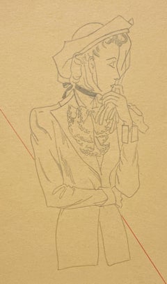 A Stylish Vintage 1940s Fashion Study, Designs for Women’s Suit Coat & Hat