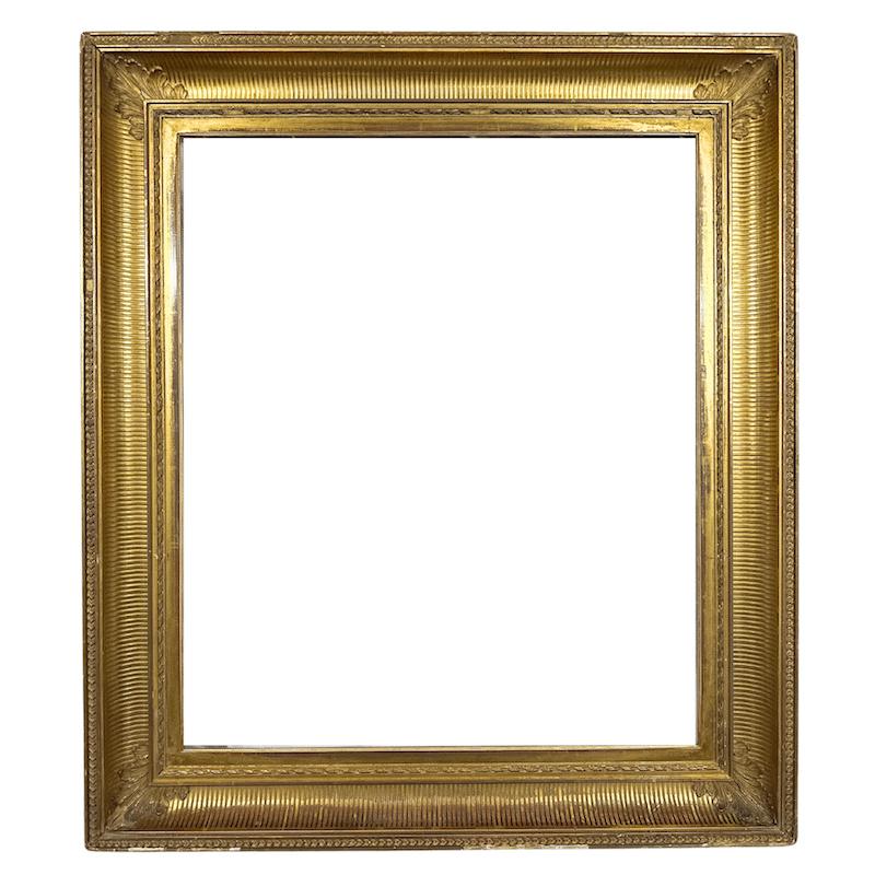 American 1860s Hudson River Antique Painting Gold Frame - Art by Unknown