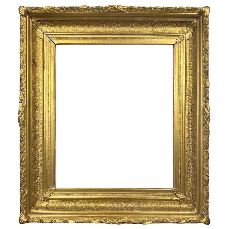 American 1870s Hudson River Antique Gilt Painting Frame - Art by Unknown