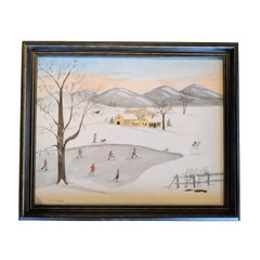 Skating on the Neighborhood Pond, signiert