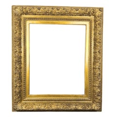 Marco de madera dorada estadounidense estilo Barbizon de 1880 - 16 x 20 pulgadas (tamaño de apertura)