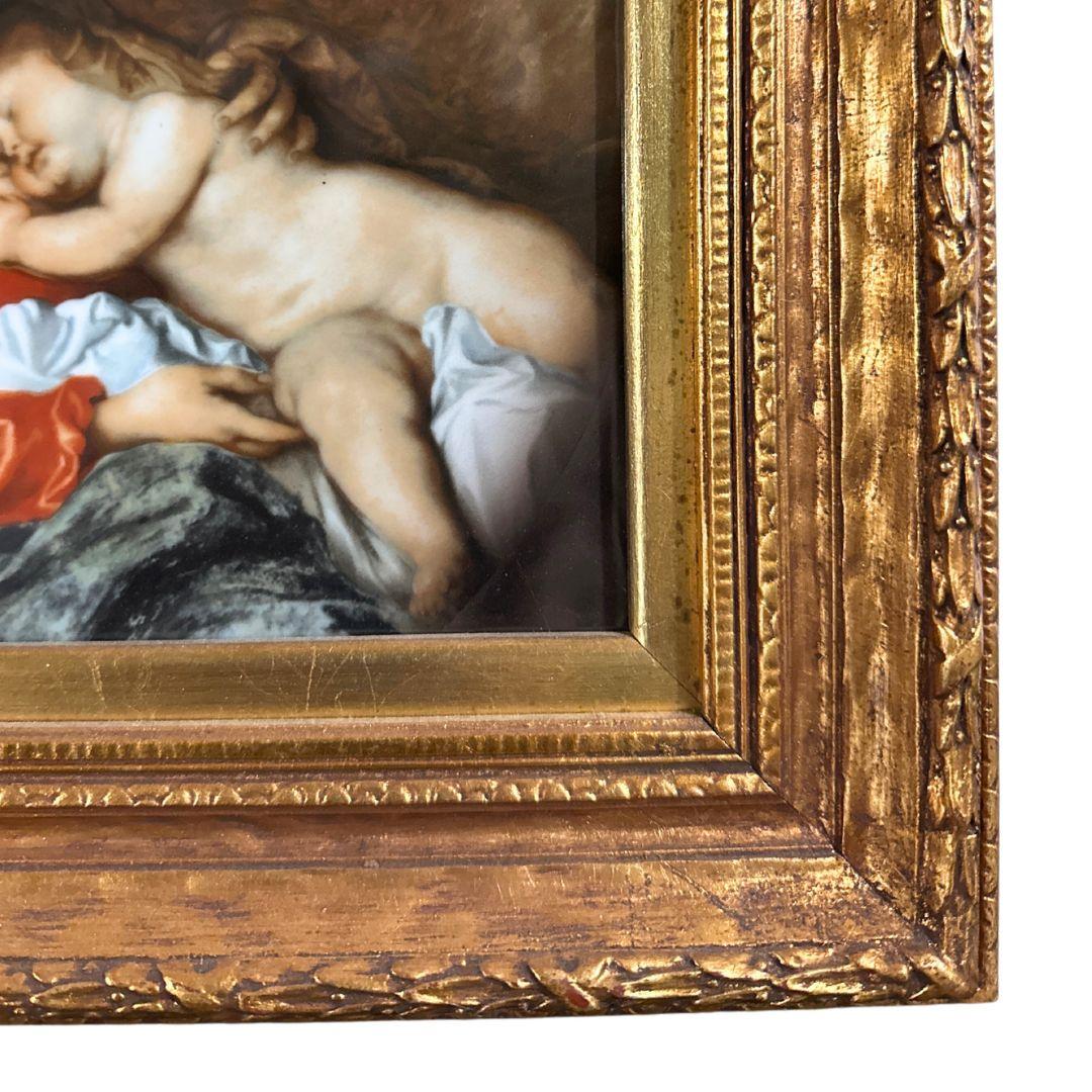 KPM porcelain plaque German ” Rest Of Holy Family During The Flight into Egypt For Sale 3