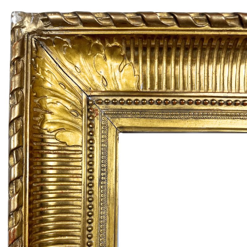 1920’s American Gilt  Antique Frame Antique Painting Frame

Frame Size: Width: 20.25″ X Height: 23.75″

Thickness: 4″

Picture Size: Width: 13.75″ X Height: 17.12″

