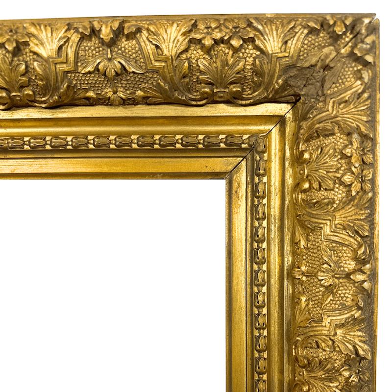 1860's Antike Amerikanische Vergoldete Holz Barbi Rahmen im Angebot 1