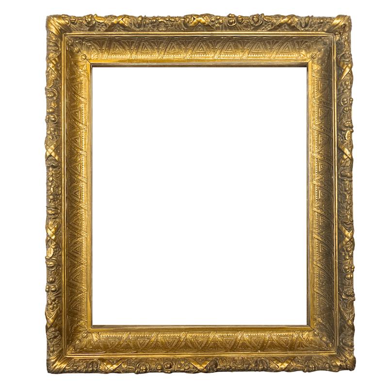 Marco de pintura dorado antiguo americano de 1870 - Art de Unknown