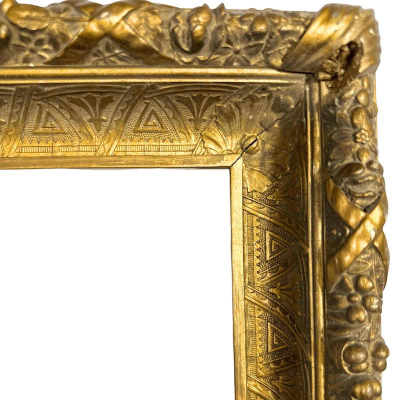 1870's American Antike vergoldete Malerei Rahmen im Angebot 1