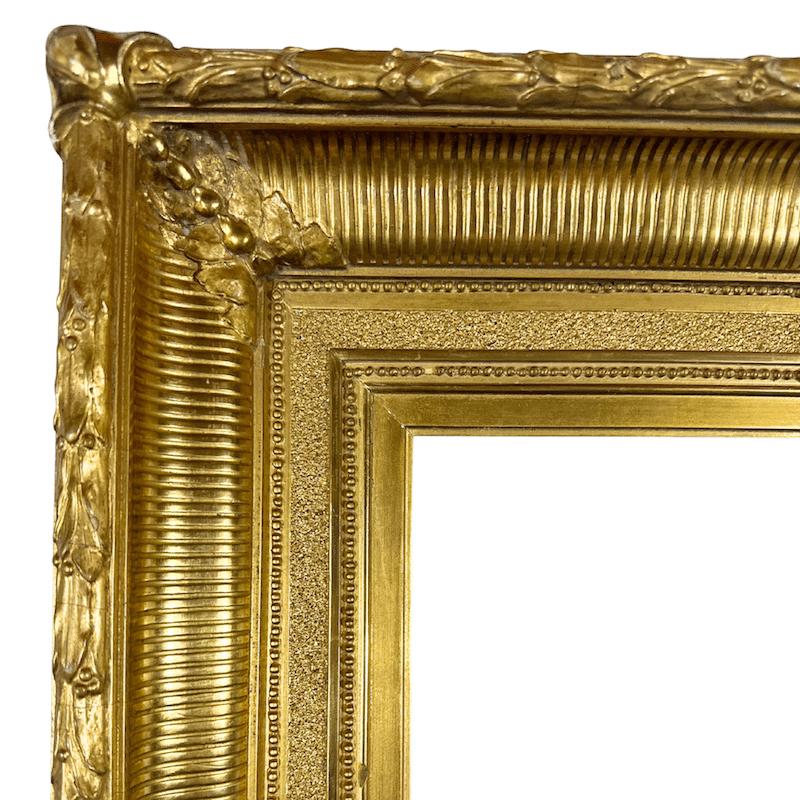 American 1870's Hudson River Antike Rahmen Antike Malerei vergoldeten Rahmen

Rahmen Größe: Breite: 36.25″ X Höhe: 41.25″

Dicke: 5,75″.

Bildgröße: Breite: 25.25″ X  Höhe: 30,25″.

Behälter Code 556