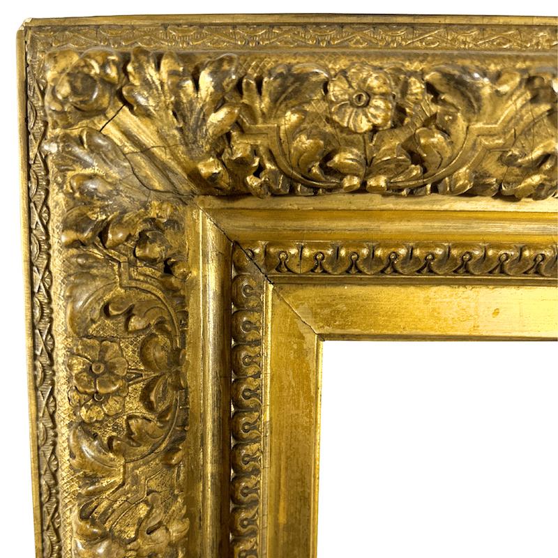 1880s American School Barbizon Antique Frame

Frame Size:Width: 25.25″ X Height:  29.50″

Thickness: 5″

Picture Size: Width: 16″ X  Height: 20″

Bin Code 539
