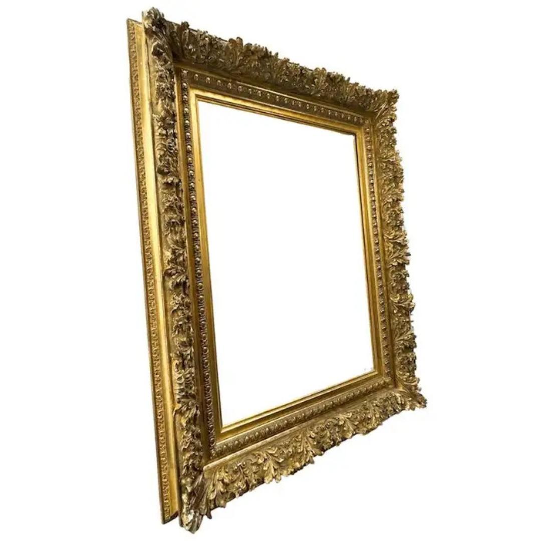 Marco antiguo dorado americano grande de 1880 en venta 14