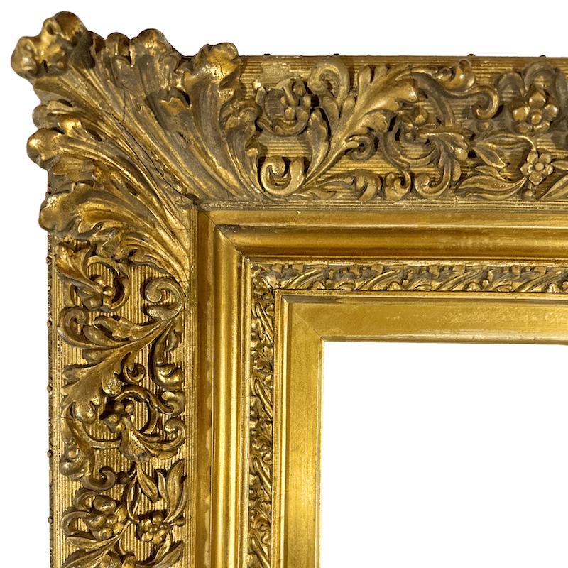 18th Century Antique Frame Antique Gilt Barbizon Frame

Frame Size: Width: 31″ X Height: 43″

Thickness: 6.50″

Picture Size: Width: 18″ X  Height: 30″

Bin Code 540