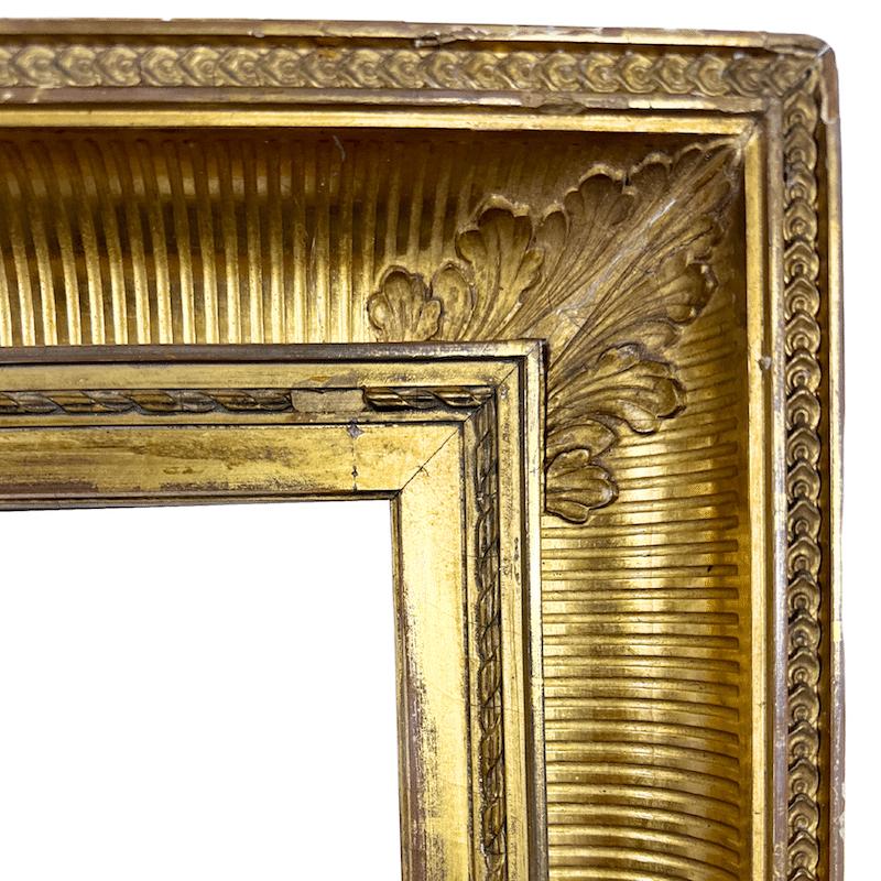 American 1860s Hudson River Antique Painting Gold Frame For Sale 1