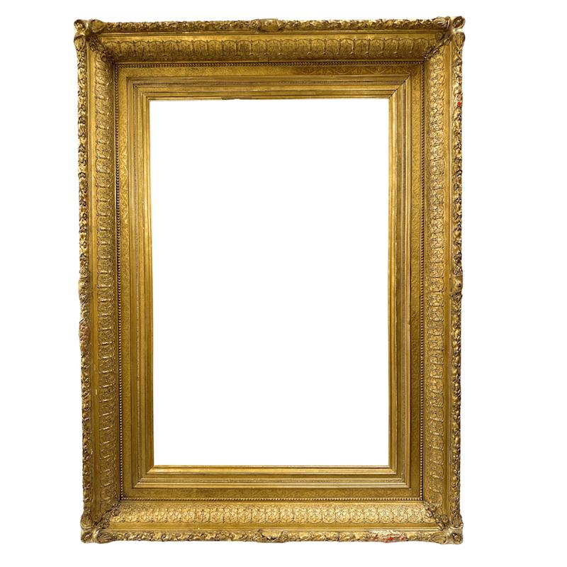 Large American 1880s Gilt Wood Antique Frame - Art by Unknown