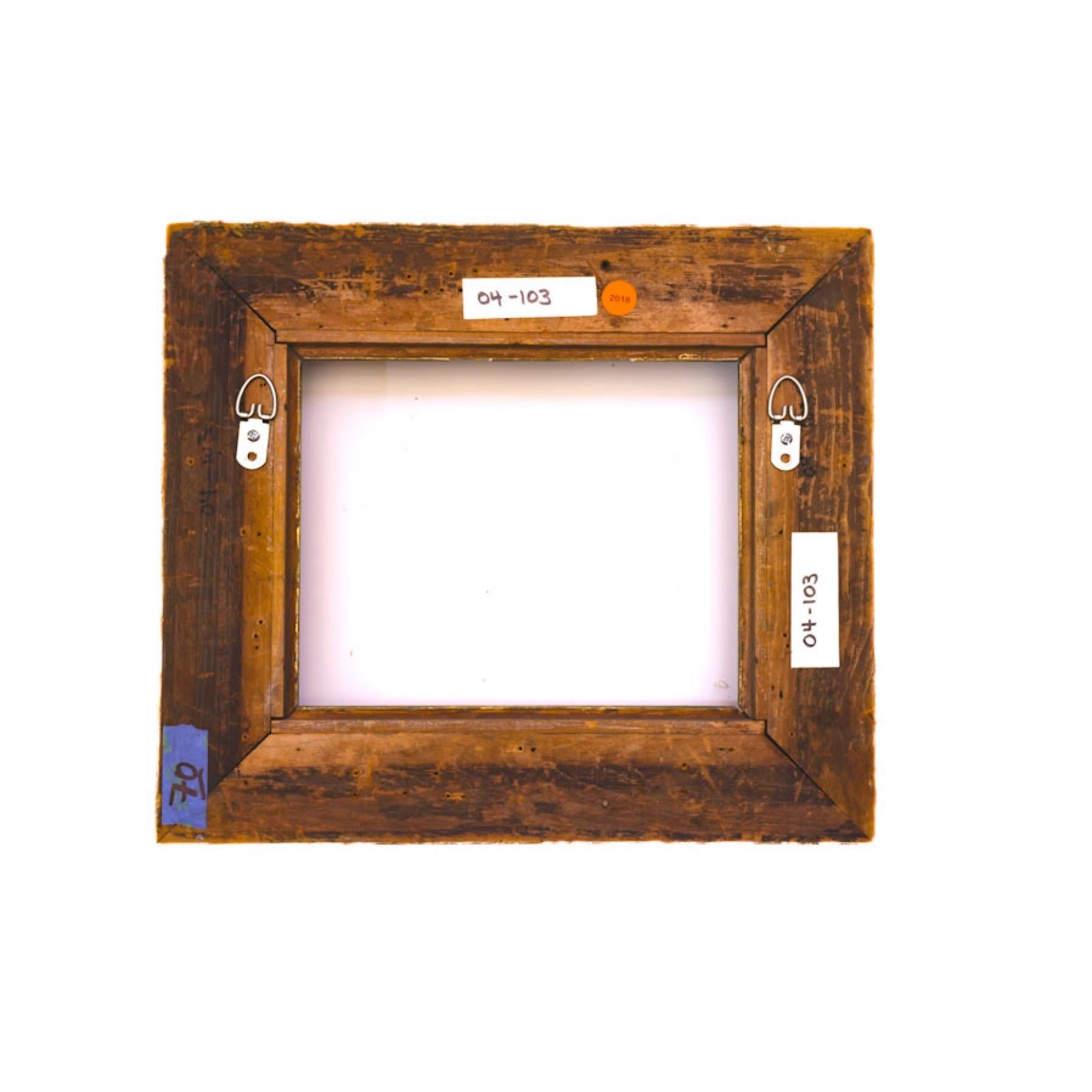 American 1860's Hudson River School Gilt/Wood frame with fluted cove interior.

Rabbet Size: 10 1/8 x 8 1/8 in.
Sight Size: 9 5/8 x 7.5 in.
Overall Framed Size: 15.5 x 13.5 in.
(04-103)

Provenance: The Historic Period Frame Collection from the