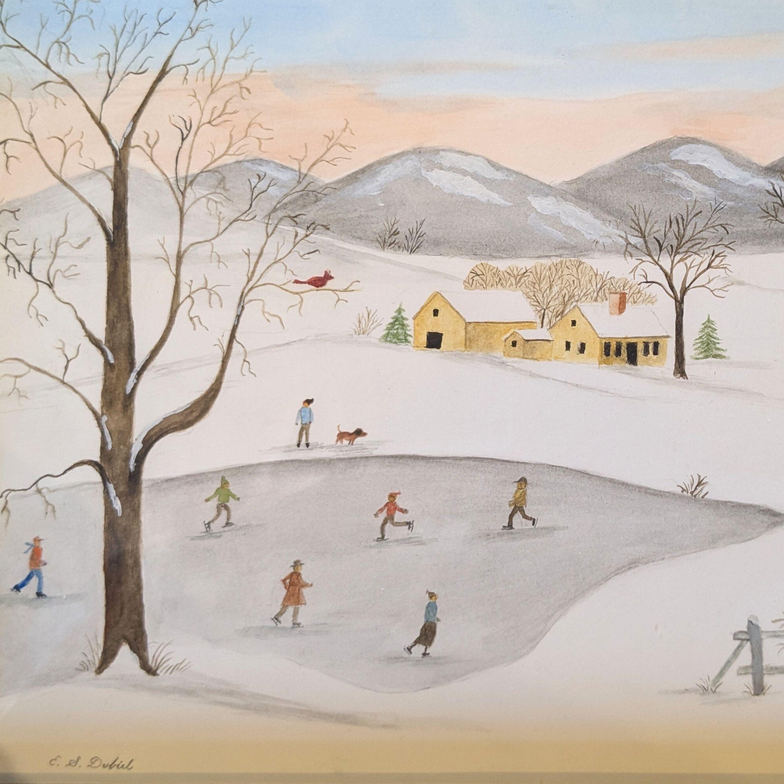 Skating on the Neighborhood Pond, signé en vente 1