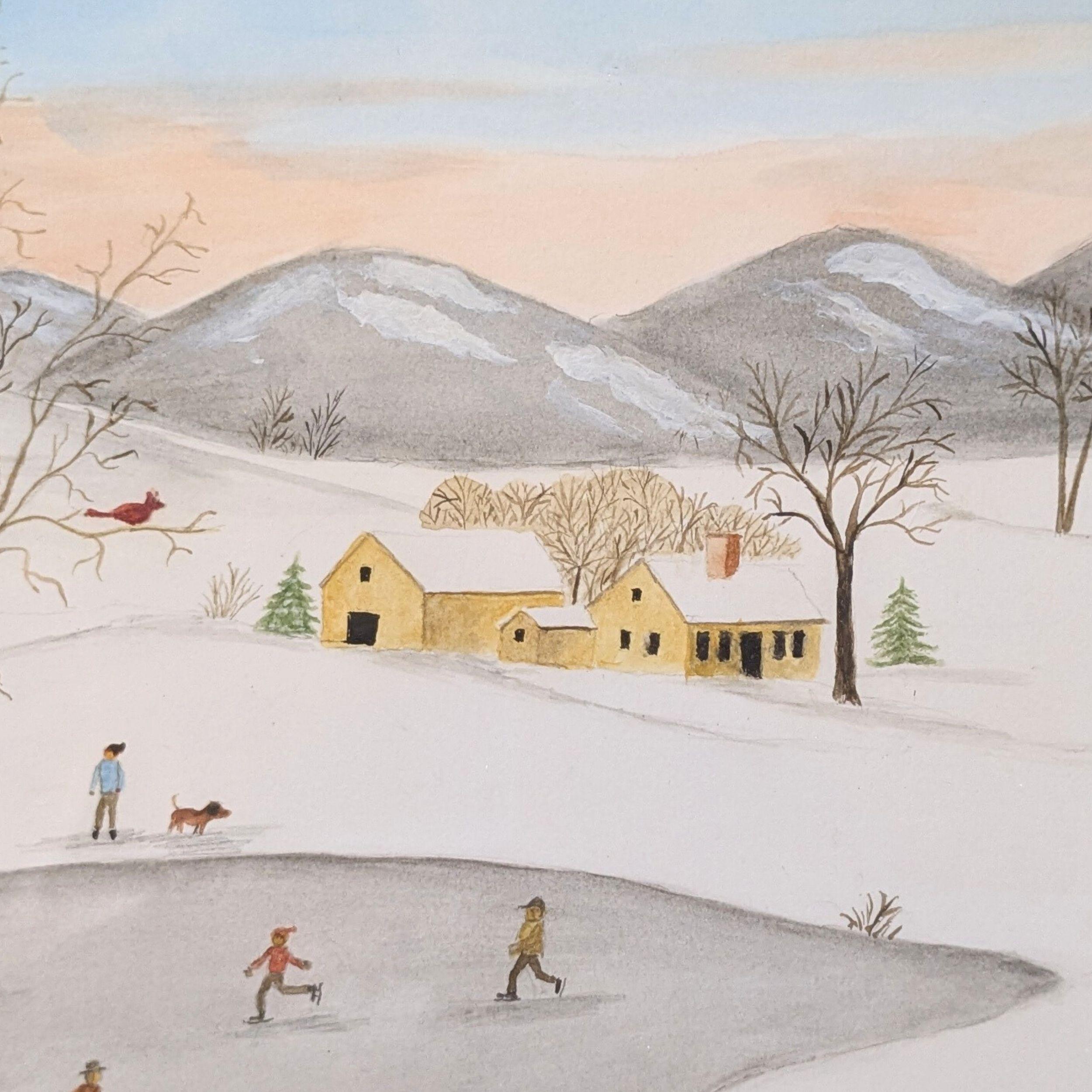 Skating on the Neighborhood Pond, signé en vente 3
