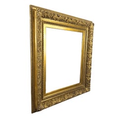 Cornice in legno dorato americano stile Barbizon del 1880 - 16 x 20 pollici (dimensioni di apertura)