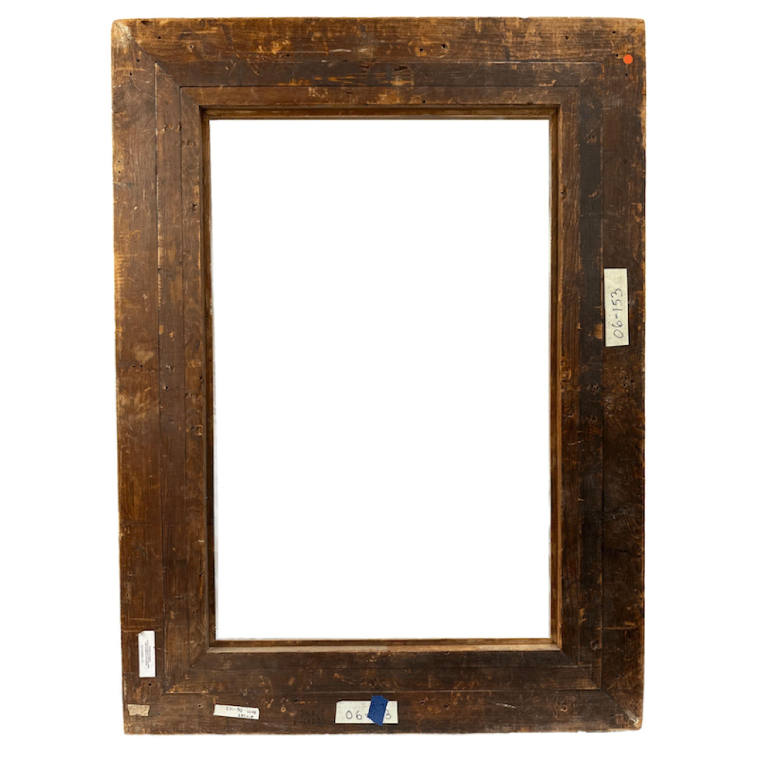 Large 1880s American Gilt Frame with Egg-and-Dart, Beading & Winged Corners For Sale 6