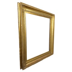 Antique 1860s Hudson River School Gilt Frame with Egg-and-Dart and Bead Molding