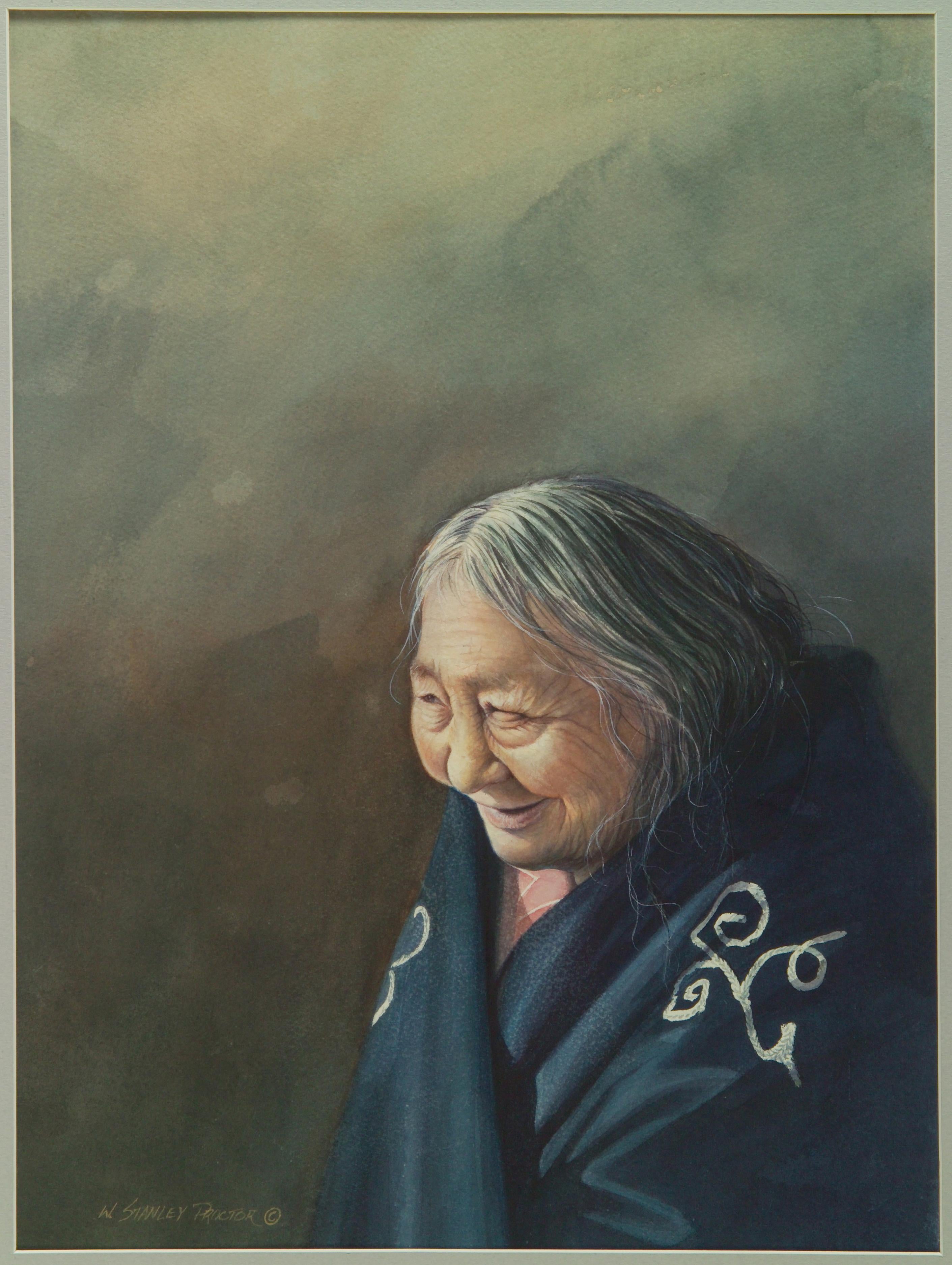 Portrait W Stanley Proctor - FEMME KIOWA