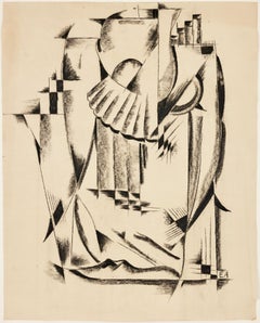 Composición abstracta Dibujo, Poema chino 1929