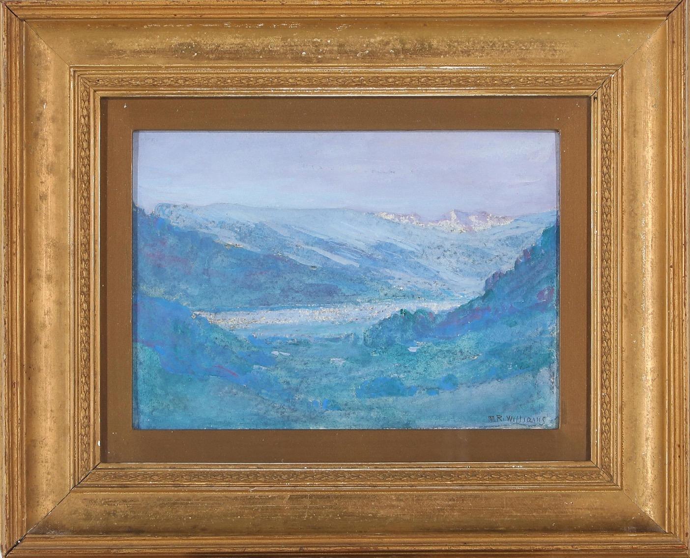 Mary Rogers Williams Landscape Art - Mountain and Lake View, Gruyères