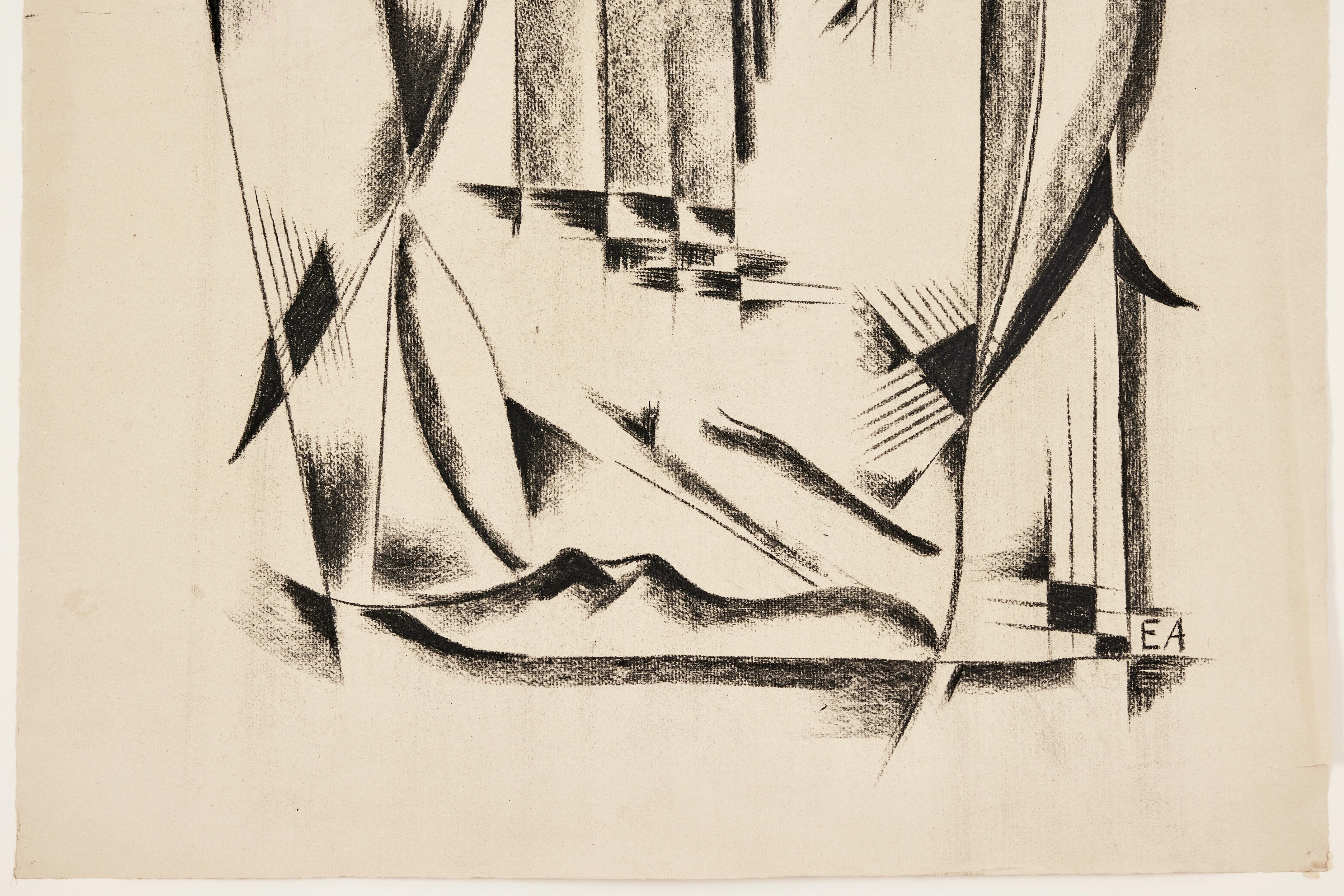 Composición abstracta Dibujo, Poema chino 1929 - Art de Edvard Andersson