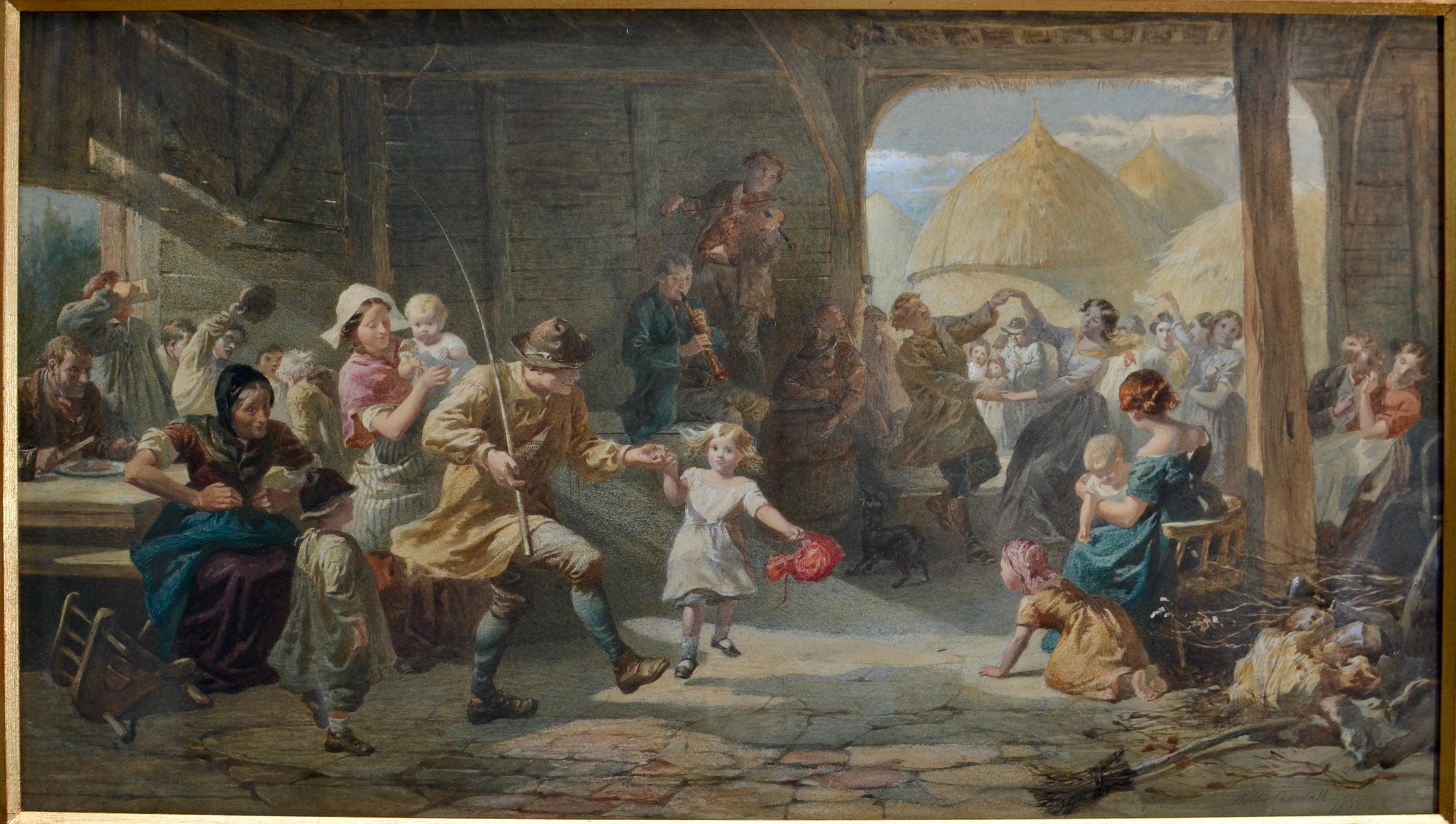 Aldeanos bailarines - Art de Walter Goodall