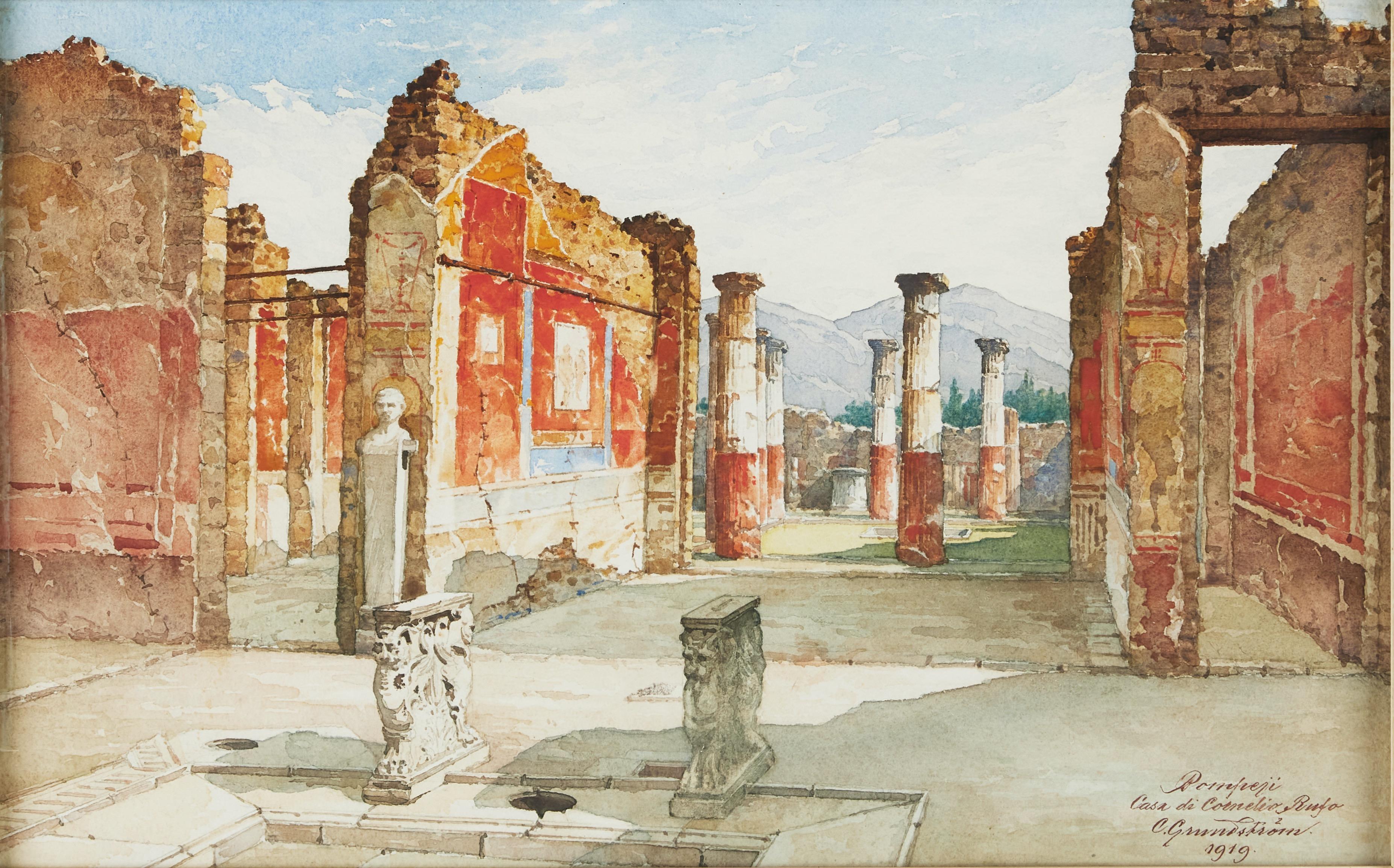 Vista da Pompei - Art di Claes Grundström