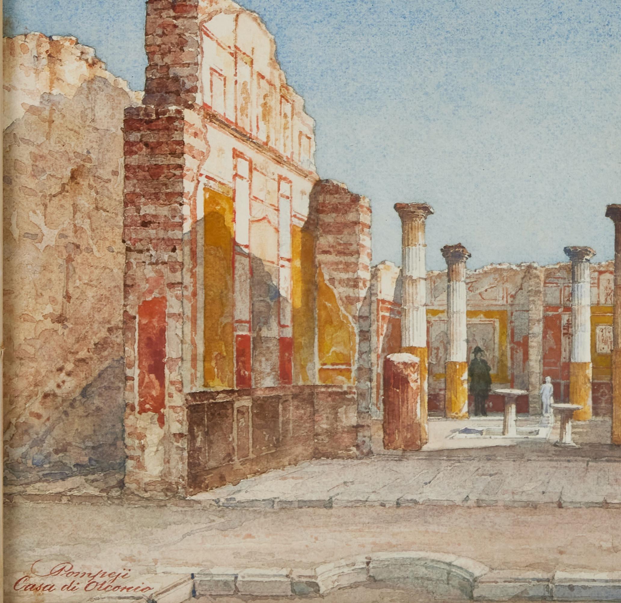 Pompeii - Brown Landscape Art by Claes Grundström