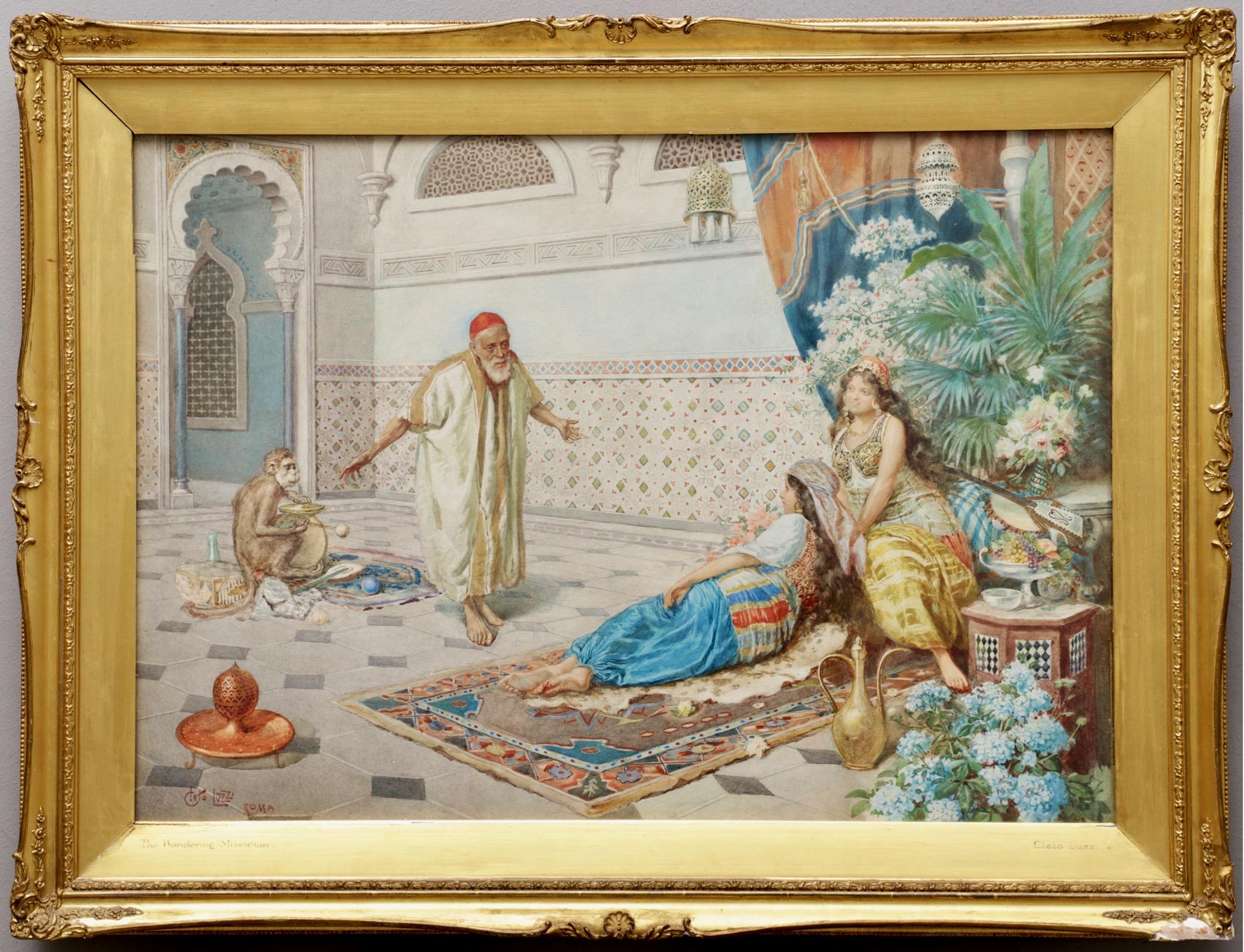 Harem Scene with Musician and Monkey For Sale 3