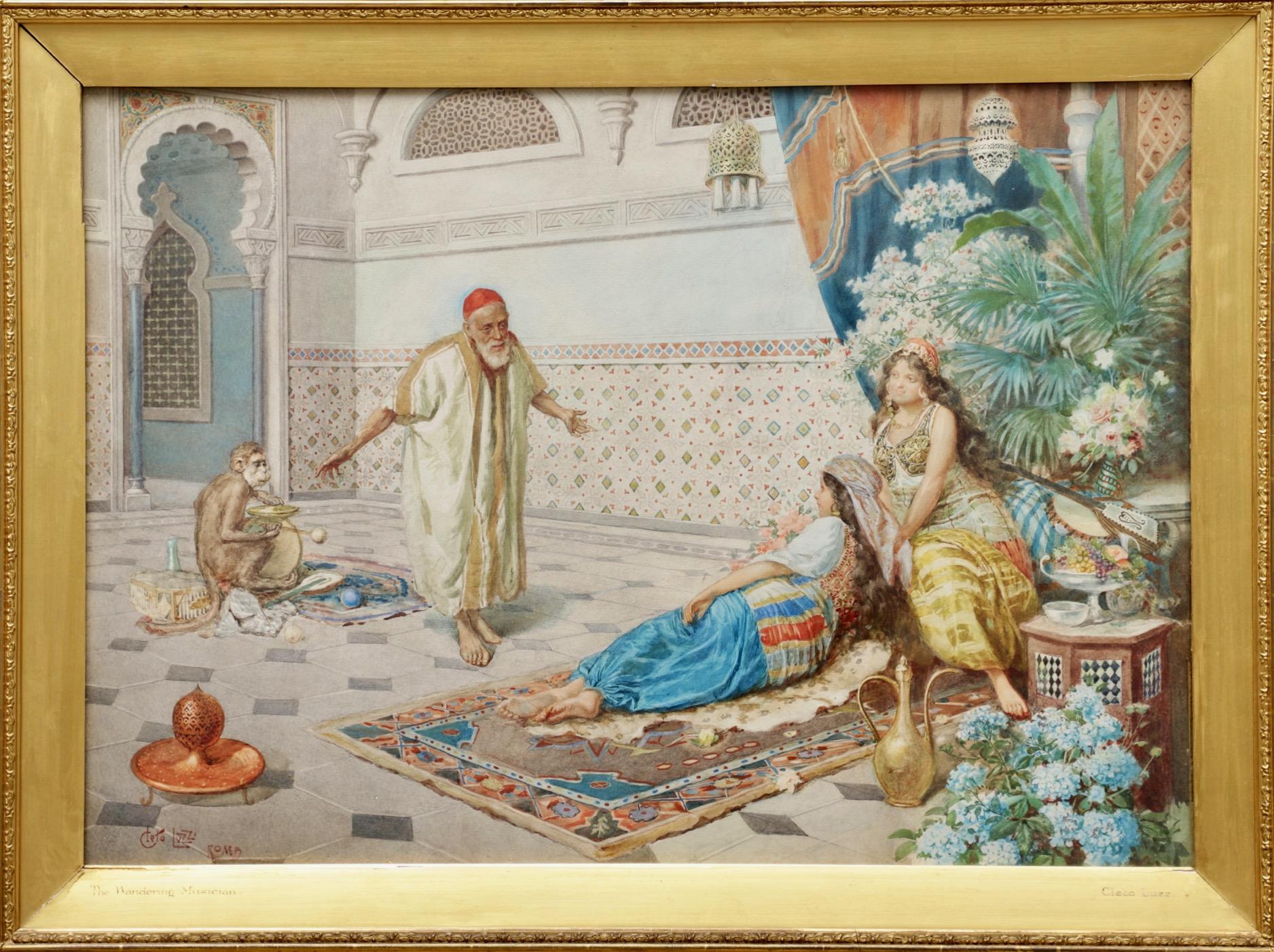 Harem Scene with Musician and Monkey For Sale 2