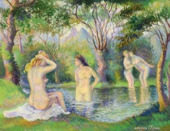 Baigneurs sur la Rivière (Bathers on the River) art by Georges Manzana Pissarro