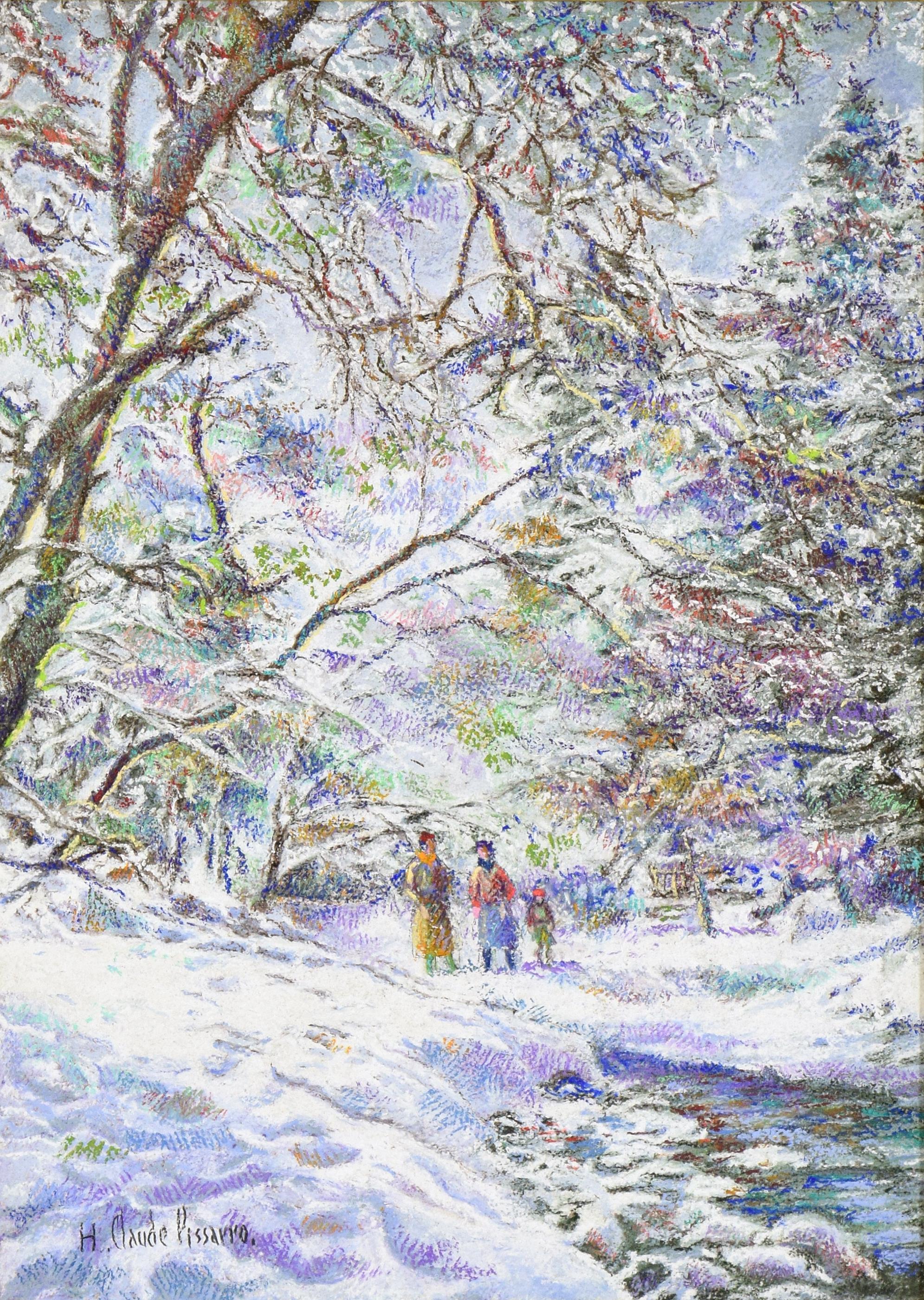 Snow scene by Hughes Claude Pissarro