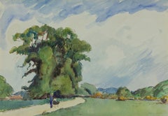 Paysage à Chippenfield by Ludovic-Rodo Pissarro - Landscape watercolour