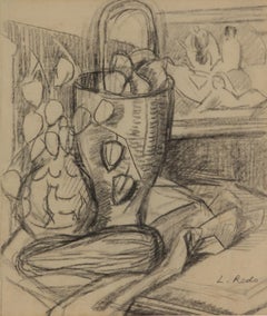 Still Life by Ludovic-Rodo Pissarro - Charcoal on paper