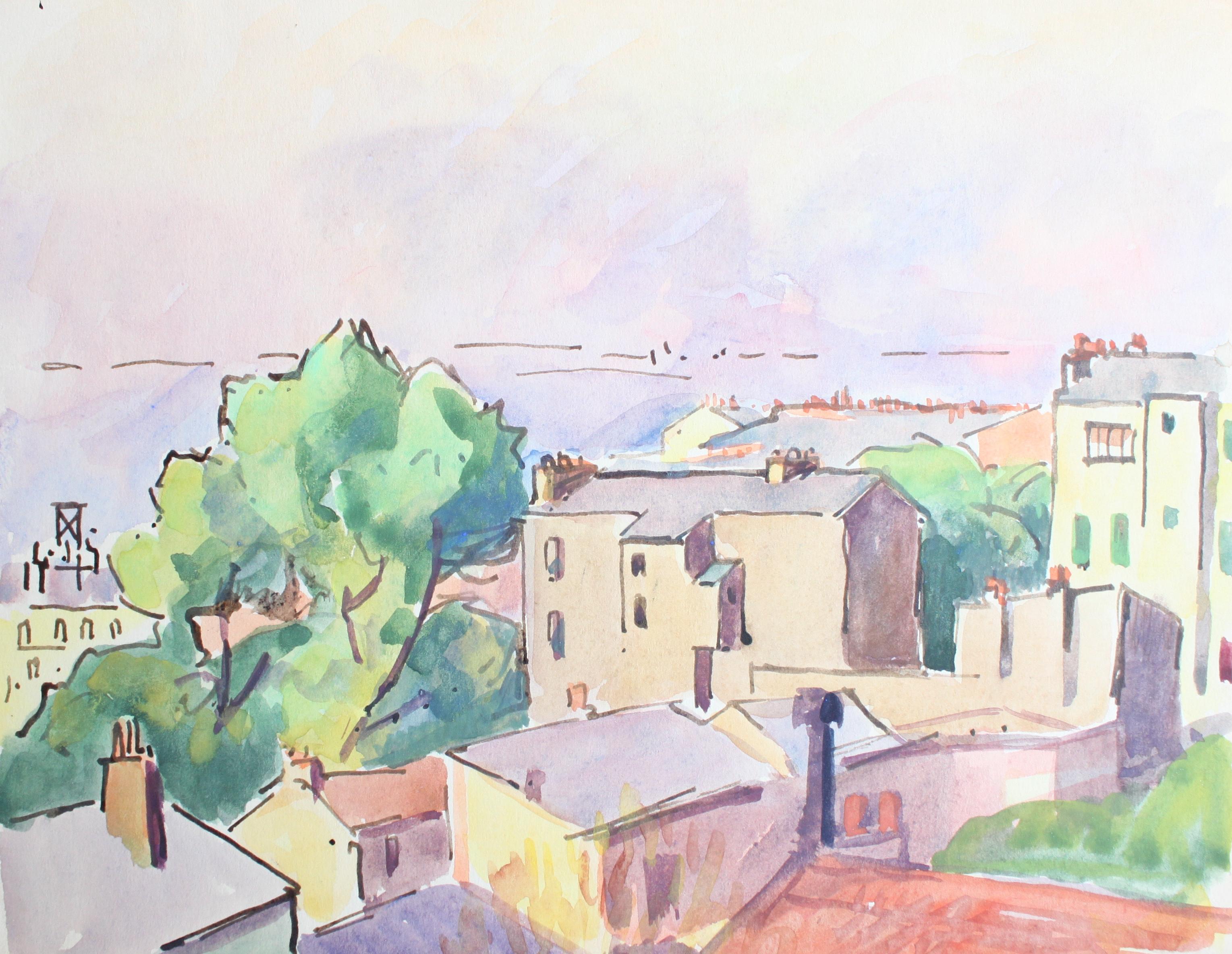 Vue de la ville de Ludovic-Rodo Pissarro - Peinture de paysage