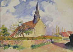 Alençon par Ludovic-Rodo Pissarro - Aquarelle de paysage