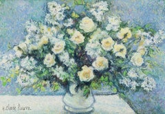Les roses de la Saint-Jean by H. Claude Pissarro - Still life pastel