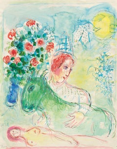 Repos du clown avec le bouc vert by Marc Chagall - School of Paris
