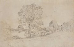 La Roche Guyon by Camille Pissarro - Landscape drawing