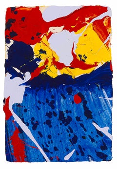 Vintage Sklye by Sam Francis - Abstract Modern Work on Paper