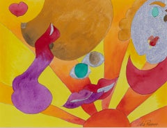 Sunny Side Up by Lélia Pissarro - Abstract, contemporary work on paper
