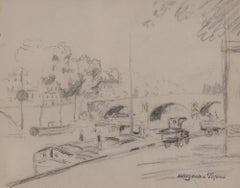 La Seine à Paris by Georges Manzana Pissarro - Work on Paper, Paris scene