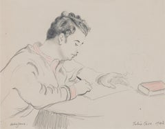 Portrait of Félix by Georges Manzana Pissarro - Drawing