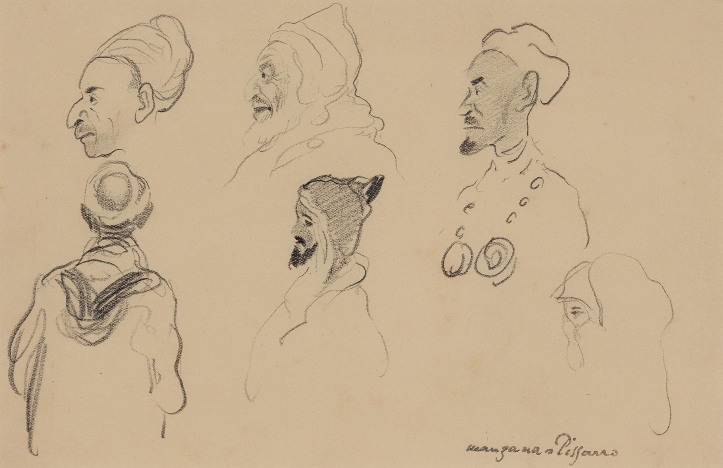 Figurative Art Georges Henri Manzana Pissarro - Des portraits jeunes et anciens de Georges Manzana Pissarro