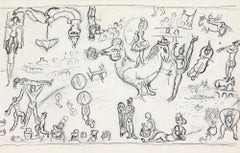 Esquisse pour "Commedia dell'arte" by Marc Chagall - Drawing