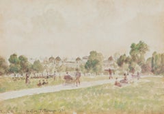 Antique Regent's Park, London by Camille Pissarro - Watercolour on paper