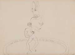 The acrobats by Alexander Calder - Work on paper, Drawing, Ink on paper